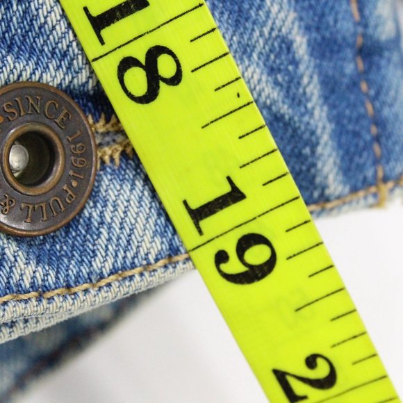 Pull & Bear Denim Jacket Women's Casual Blue Light Washed Button Front Small S - Picture 8 of 9